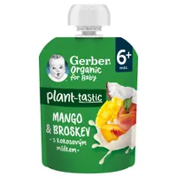 Gerber Organic Ovocná kapsička mango a broskev s kokosovým mlékem