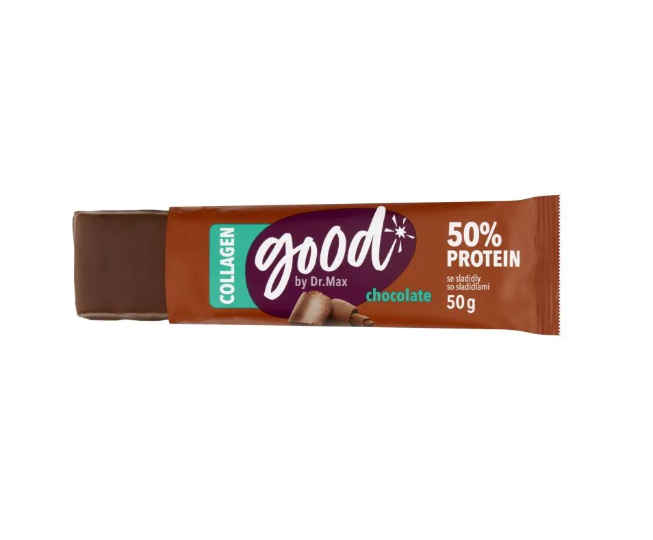 Dr. Max Protein Bar 50% Chocolate Collagen proteinová tyčinka 50 g