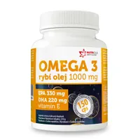 Nutricius Omega 3 Rybí olej 1000 mg EPA 330 mg/DHA 220 mg + vitamín E