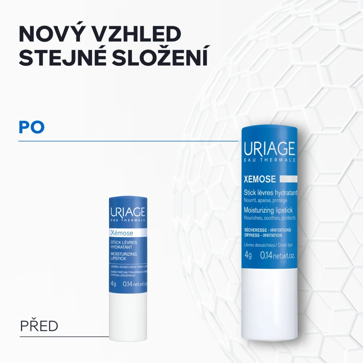 Uriage XÉMOSE C8+ Hydratační tyčinka na rty 4 g
