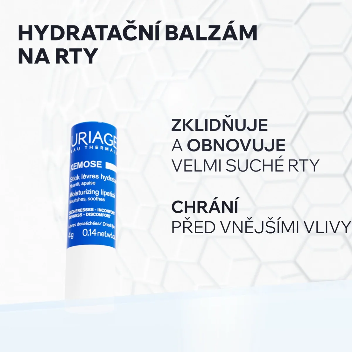Uriage XÉMOSE C8+ Hydratační tyčinka na rty 4 g