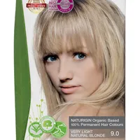 NATURIGIN Organic Based 100% Permanent Hair Colours Very Light Natural Blonde 9.0