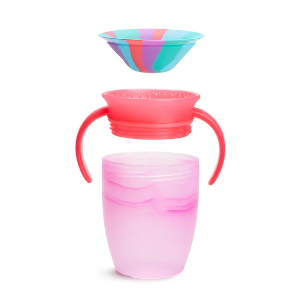 Munchkin Miracle 360° Tie Dye Cup Tropical 6m+ 2x207 ml žlutý a růžový