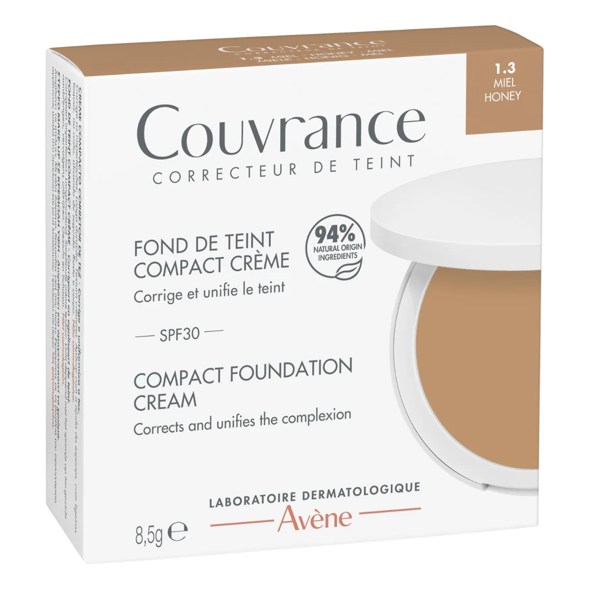 Avène Couvrance Kompaktní krémový make-up SPF30 Honey 8,5 g