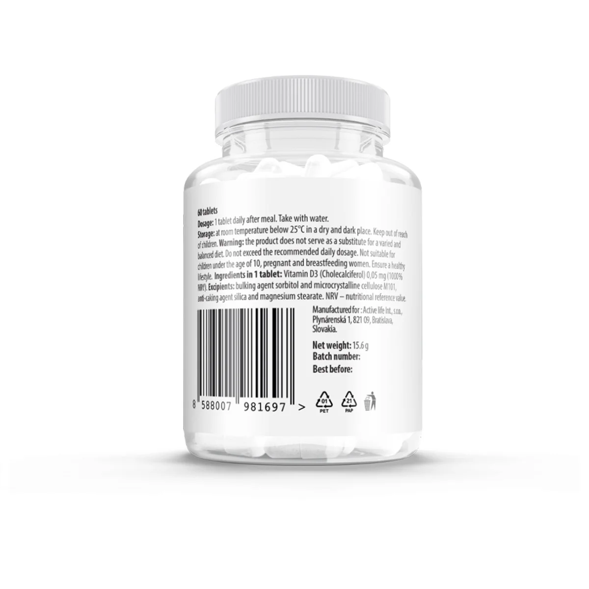 Zerex Vitamín D3 2000 IU 50+10 tablet