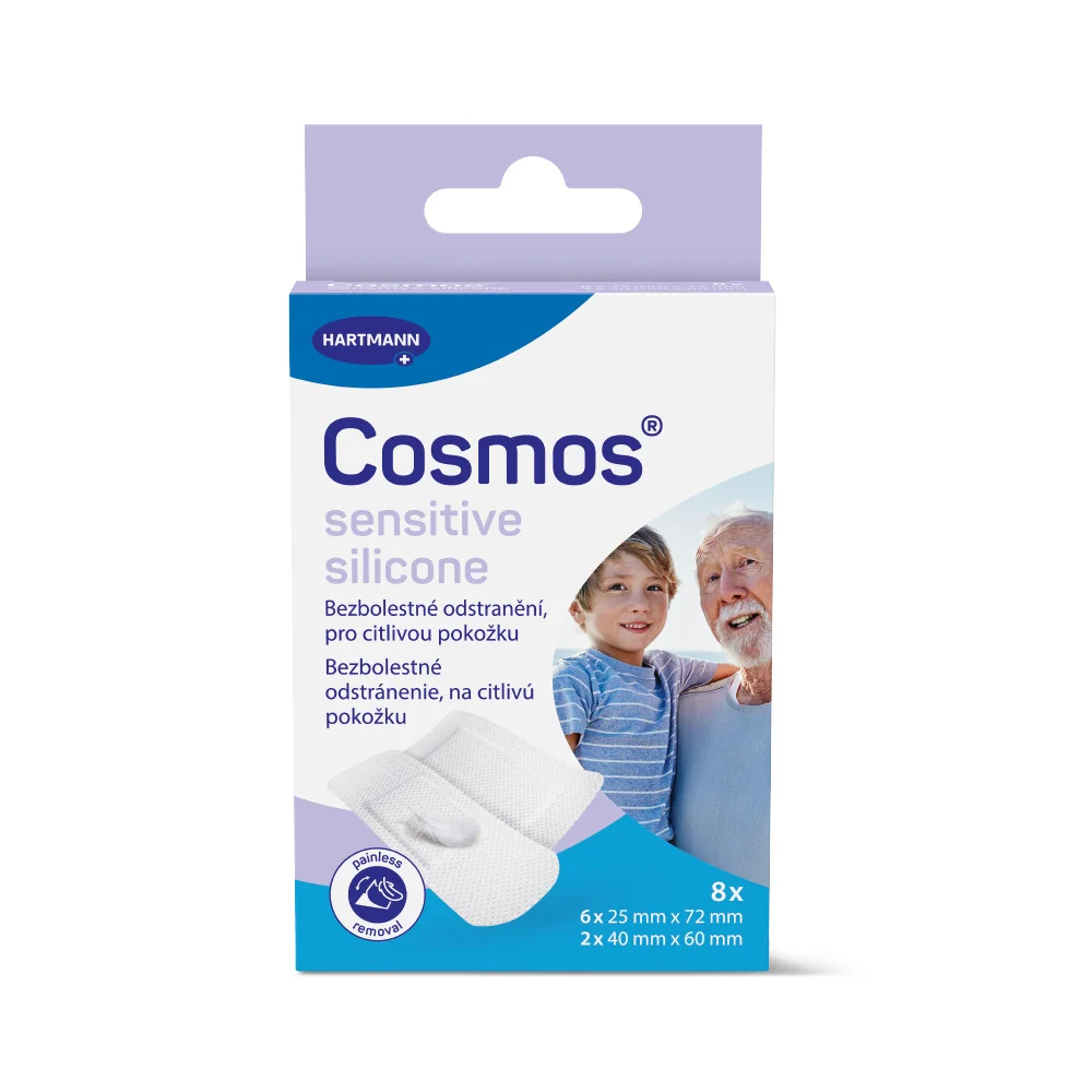 Cosmos Sensitive Silicone 2 velikosti ultra jemná náplast 8 ks