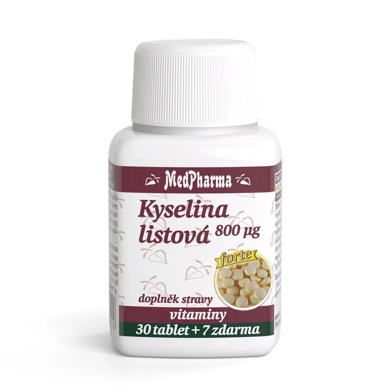 MedPharma Kyselina listová 800 mcg 37 tablet