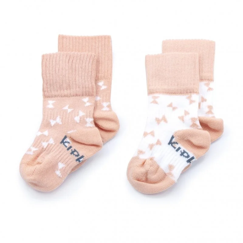 KipKep dětské ponožky Stay-on-Socks 6-12m 2páry Party Pink 