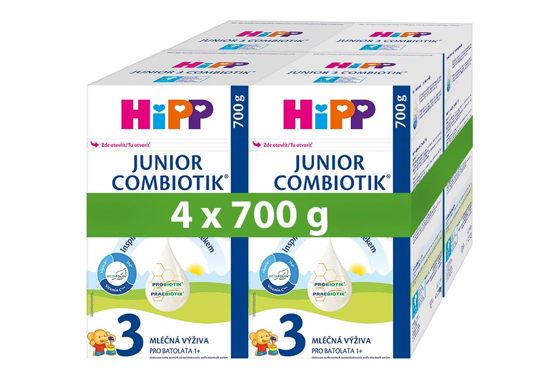 Hipp 3 Junior Combiotik batolecí mléko 4x700 g