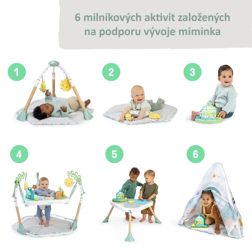 Ingenuity Aktivní centrum 6v1 Tummy to Toes™ Milestones 0m+ 