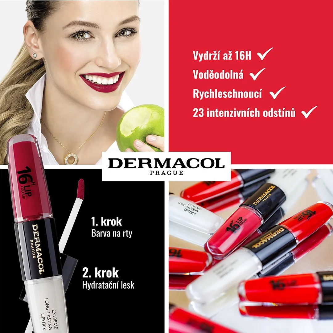 Dermacol 16h Lip Colour Dlouhotrvající barva na rty č. 31 2x4 ml