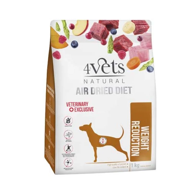 4vets AIR DRIED NATURAL VETERINARY EXCLUSIVE WEIGHT REDUCTION 1kg sušené krmivo pro