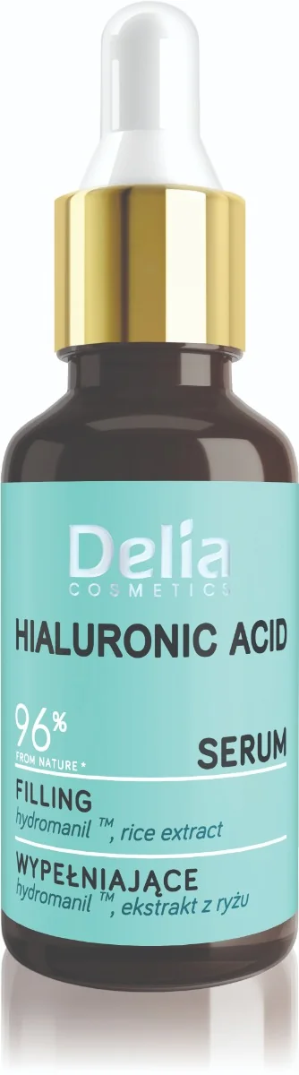 Delia Hyaluronic Acid Vyplňující sérum na obličej, krk a dekolt 30 ml