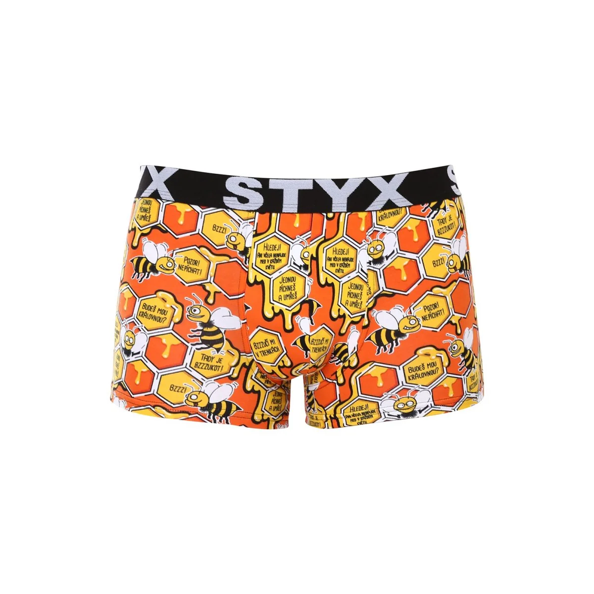 Styx Pánské boxerky art sportovní guma včelky (G1654) XXL