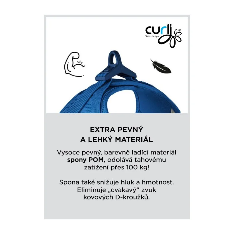 Curli Postroj pro psy se sponou Merino vlna Red M, 6-9 kg 