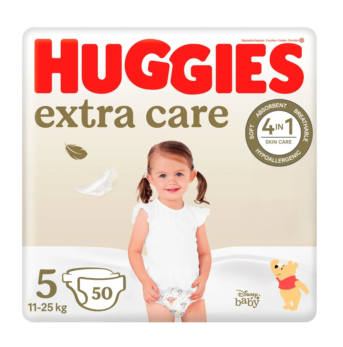 Huggies Extra Care 5 11–25 kg dětské pleny 50 ks