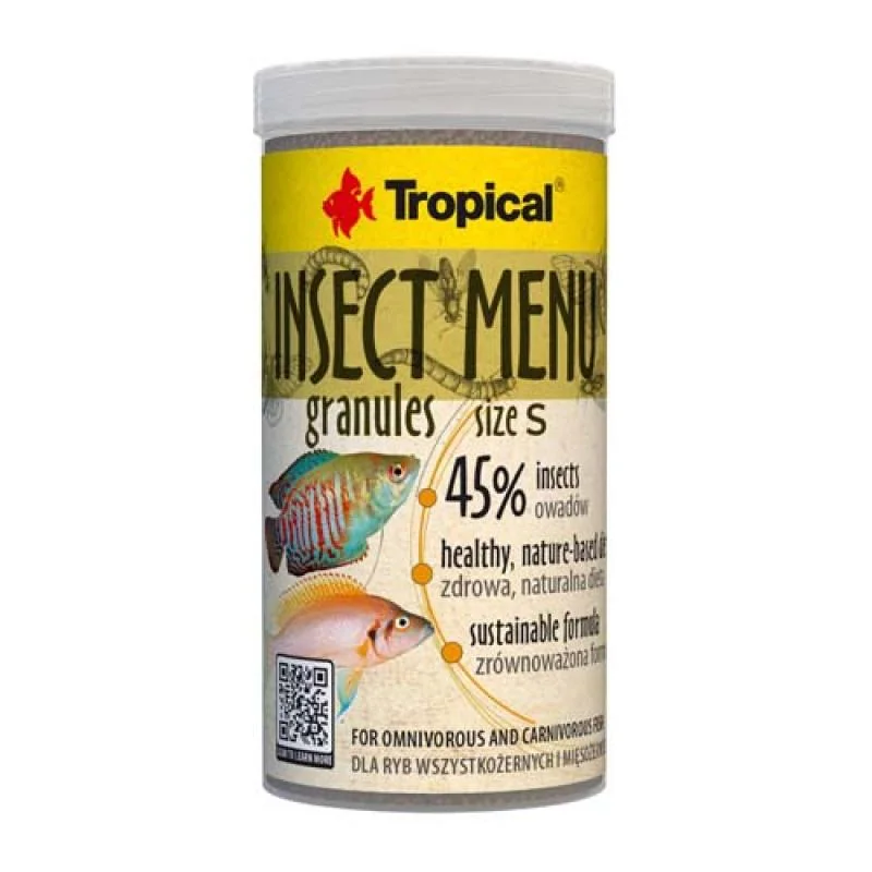 Tropical Insect Menu Granules Size S 250ml/135g krmivo pro ryby s vysokým obsahem hmyzu 