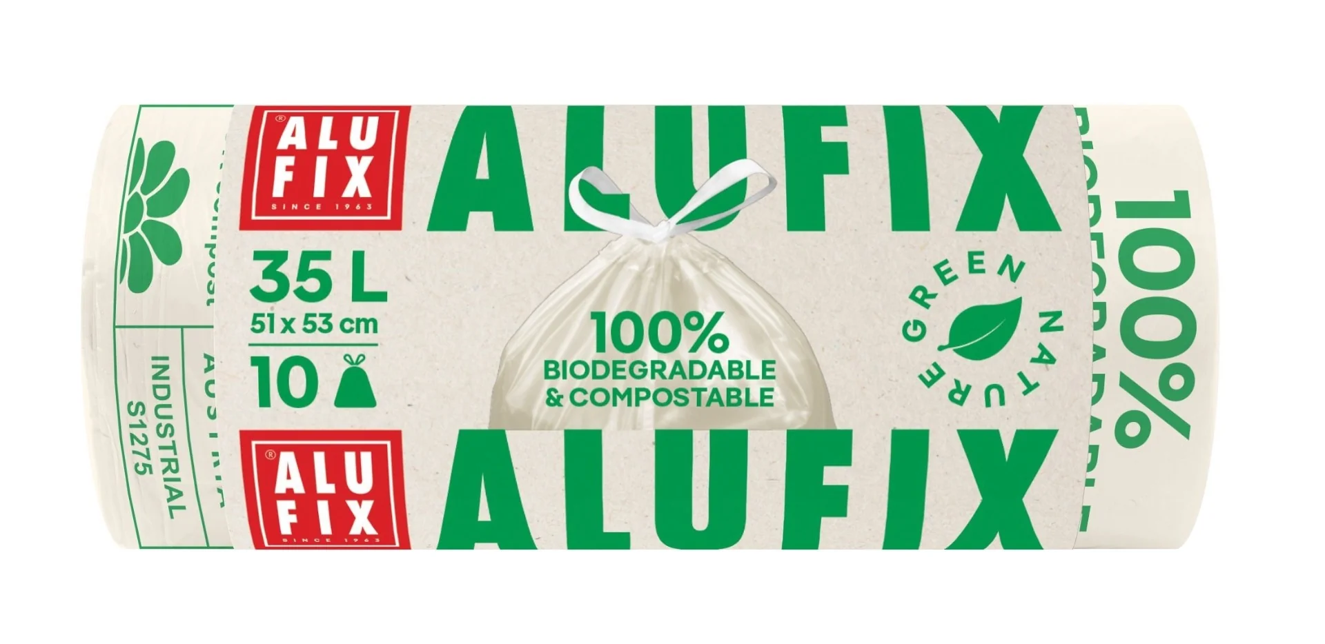 Alufix Green Nature BIO Kompostovatelné pytle na odpadky 35 l 10 ks