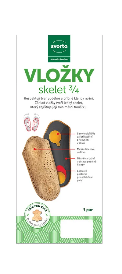 Svorto 032 Vložky skelet 3/4 pánské vel. 41 1 pár