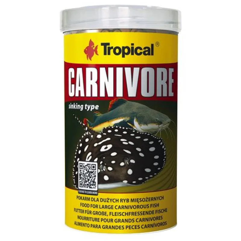 Tropical Carnivore 500ml/300g krmivo pro velké a střední ryby 