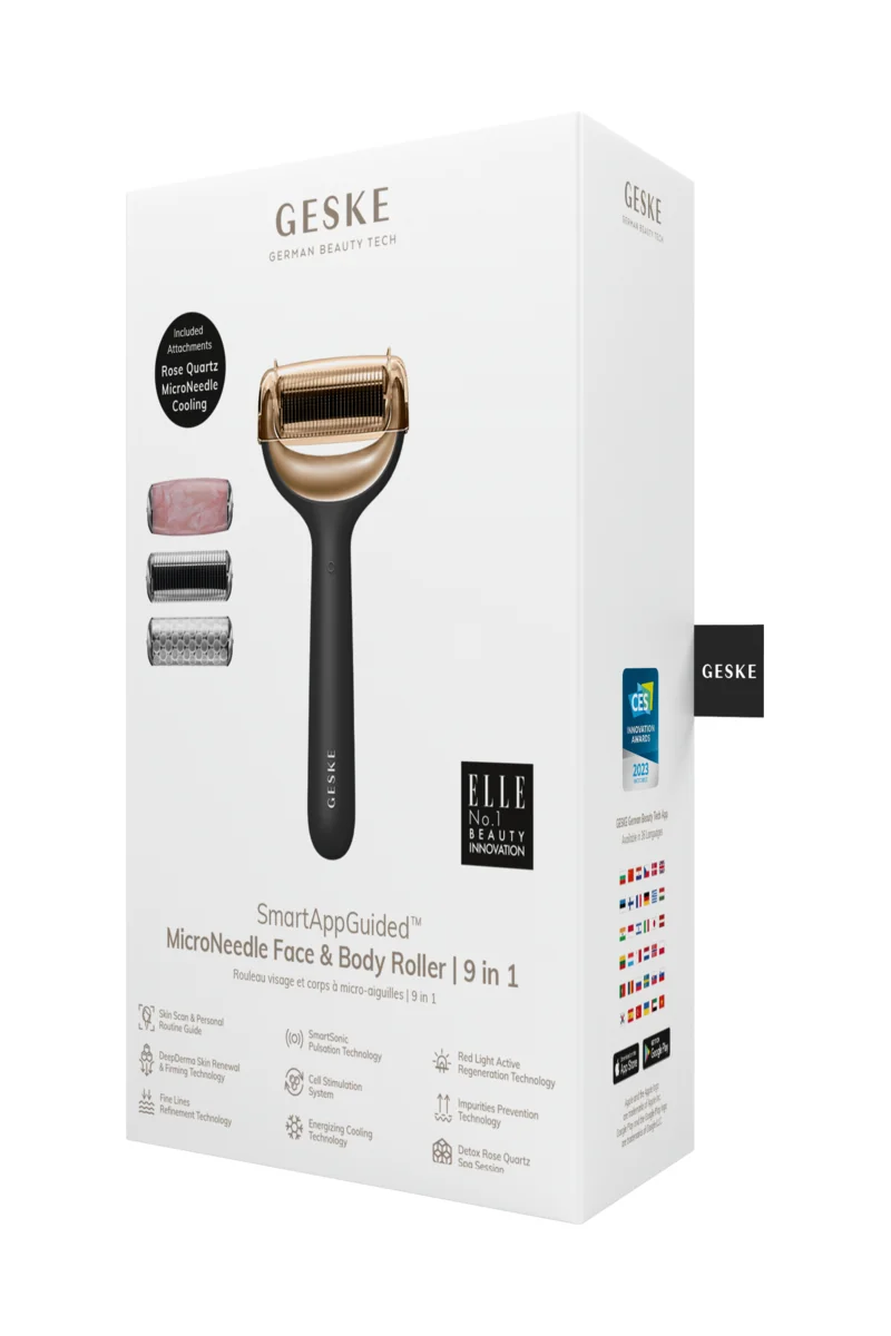 GESKE MicroNeedle Face&Body Roller 9in1 masážní váleček s mikrojehličkami gray