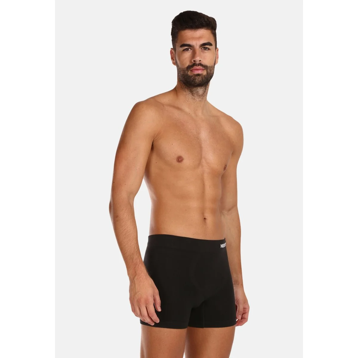 Nedeto 5PACK pánské boxerky bezešvé bambusové černé (5NDTB001S) XL 