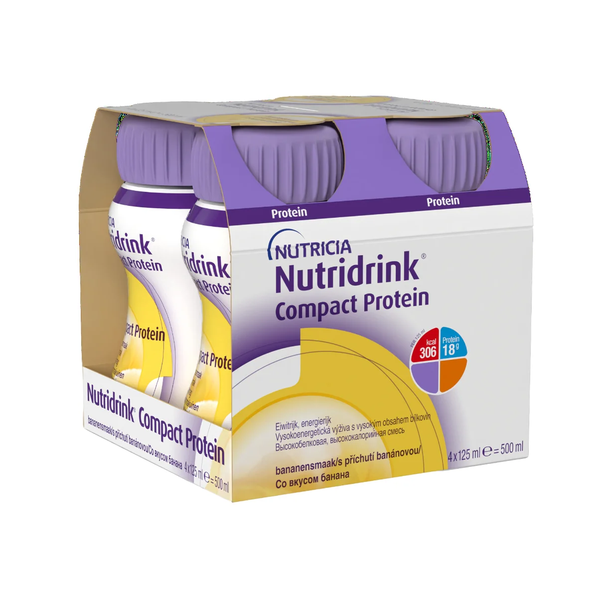 Nutridrink Compact Protein s příchutí banánovou 4x125 ml