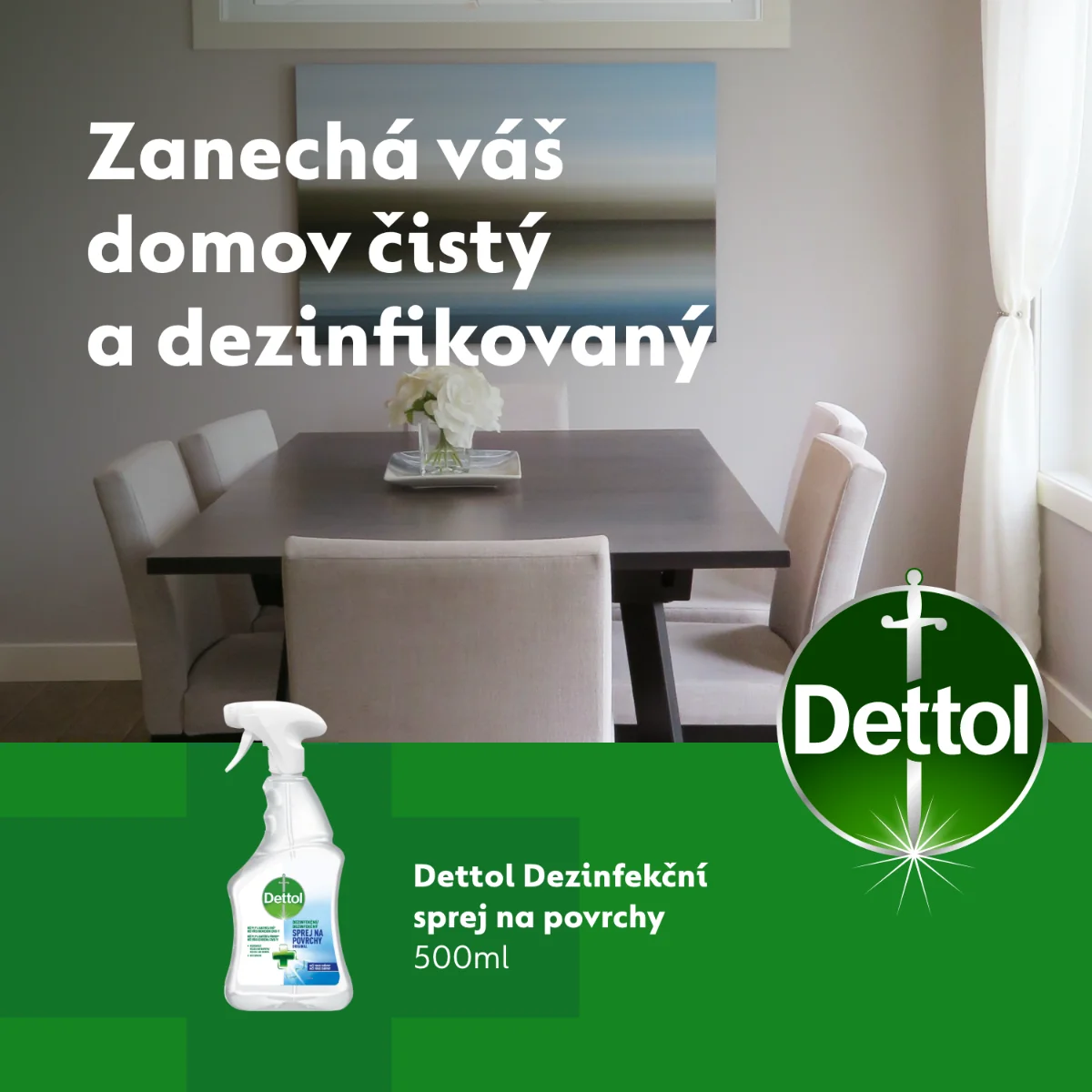 Dettol Antibakteriální sprej na povrchy 500 ml