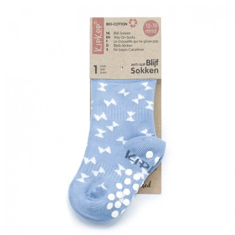 KipKep dětské ponožky Stay-on-Socks ANTISLIP 12-18m 1pár Party Blue 