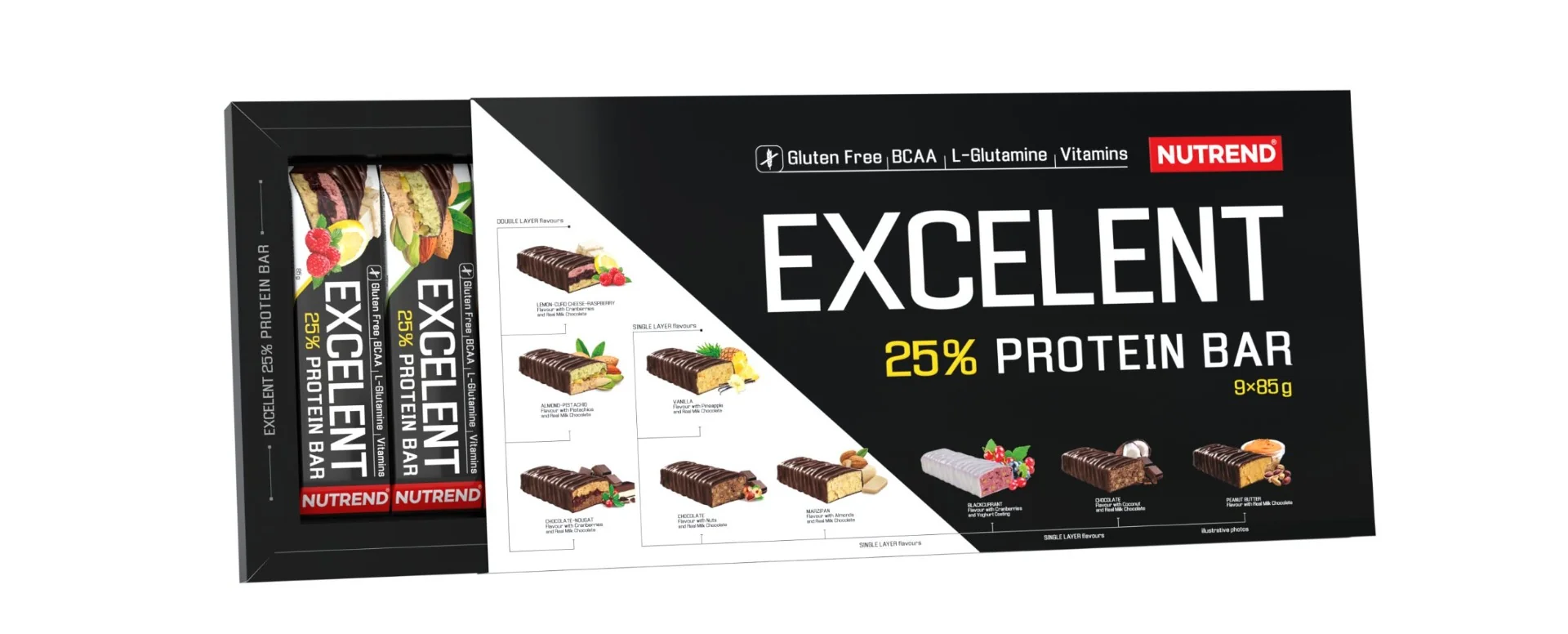 Nutrend Excelent Protein Bar Dárkové balení mix příchutí 9x85 g