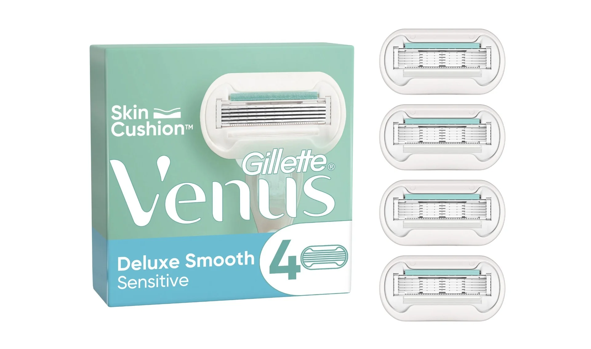 Gillette Venus Deluxe Smooth Sensitive náhradní hlavice 4 ks