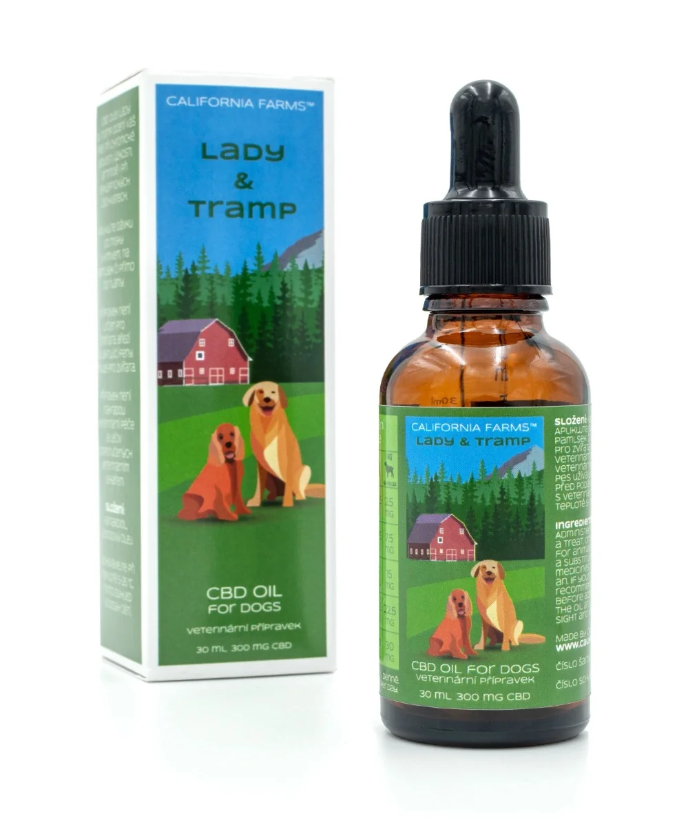 California Farms Lady & Tramp CBD olej pro psy 300 mg 30 ml