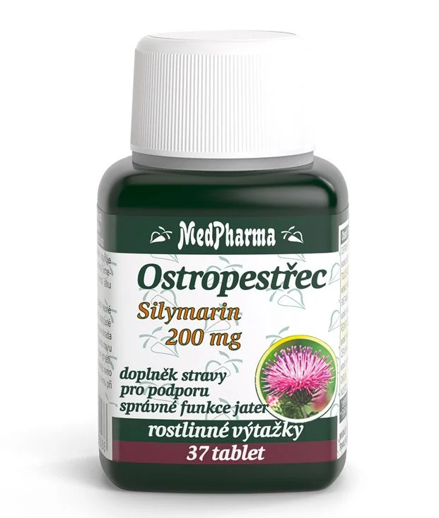 Medpharma Ostropestřec Silymarin 200 mg 37 tablet