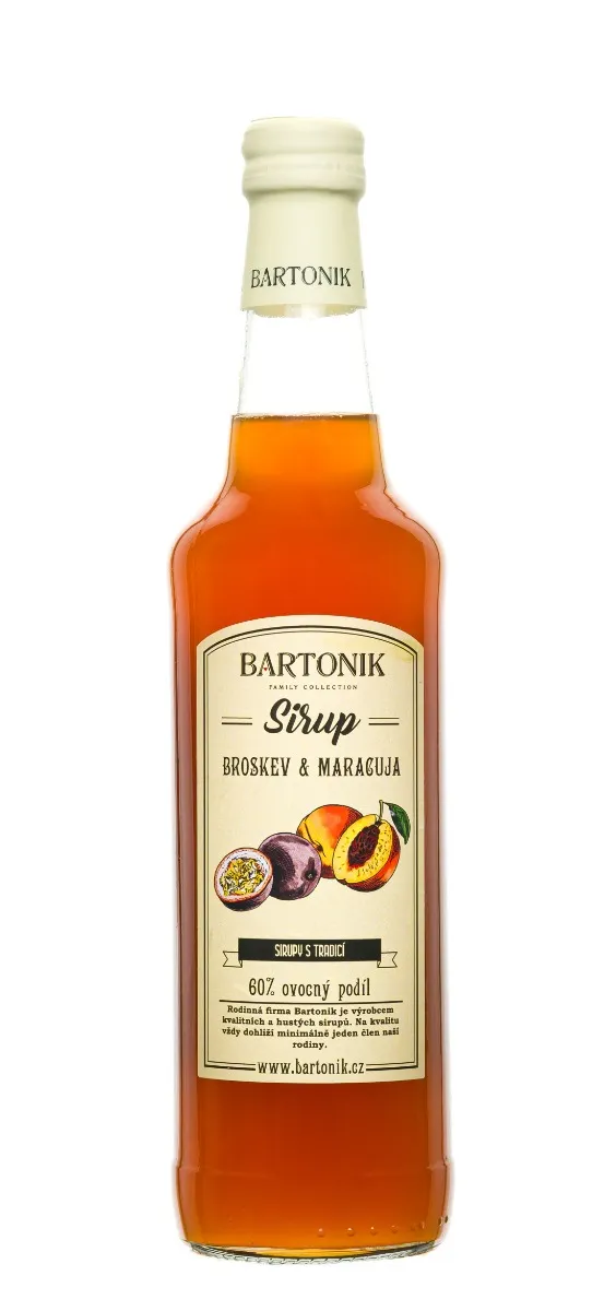 BARTONIK Sirup broskev & maracuja 500 ml