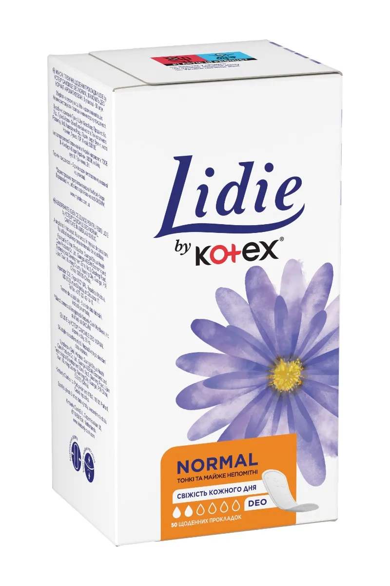 Lidie by Kotex Slip Normal deo slipové vložky 50 ks