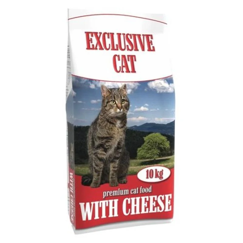 Delikan EXCLUSIVE CAT Cheese 10kg Krmivo pro vnější a vnitřní kočky s příchutí