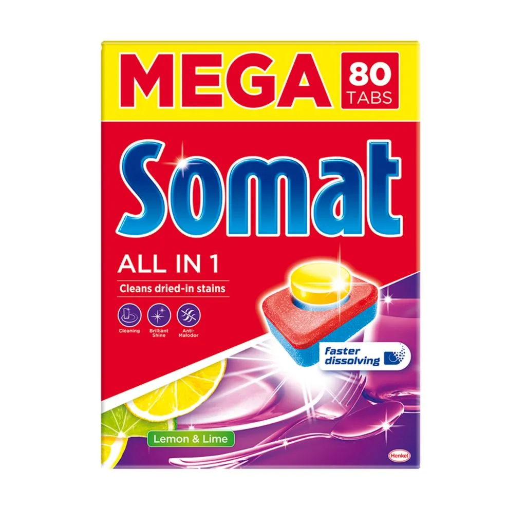 Somat Tablety do myčky All in 1 Lemon & Lime 80 ks