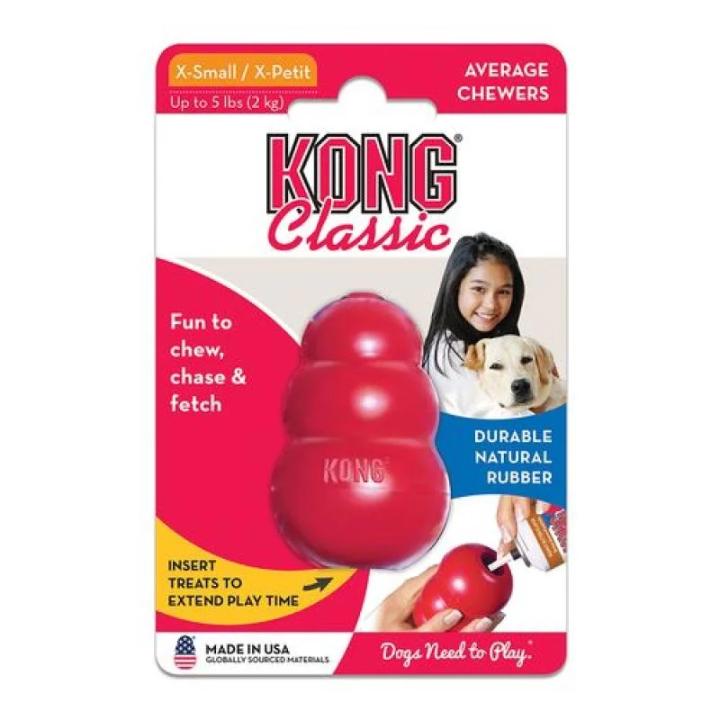 Kong Classic gumová hračka pro psy XS 5,7x3,6x3,6cm červená 