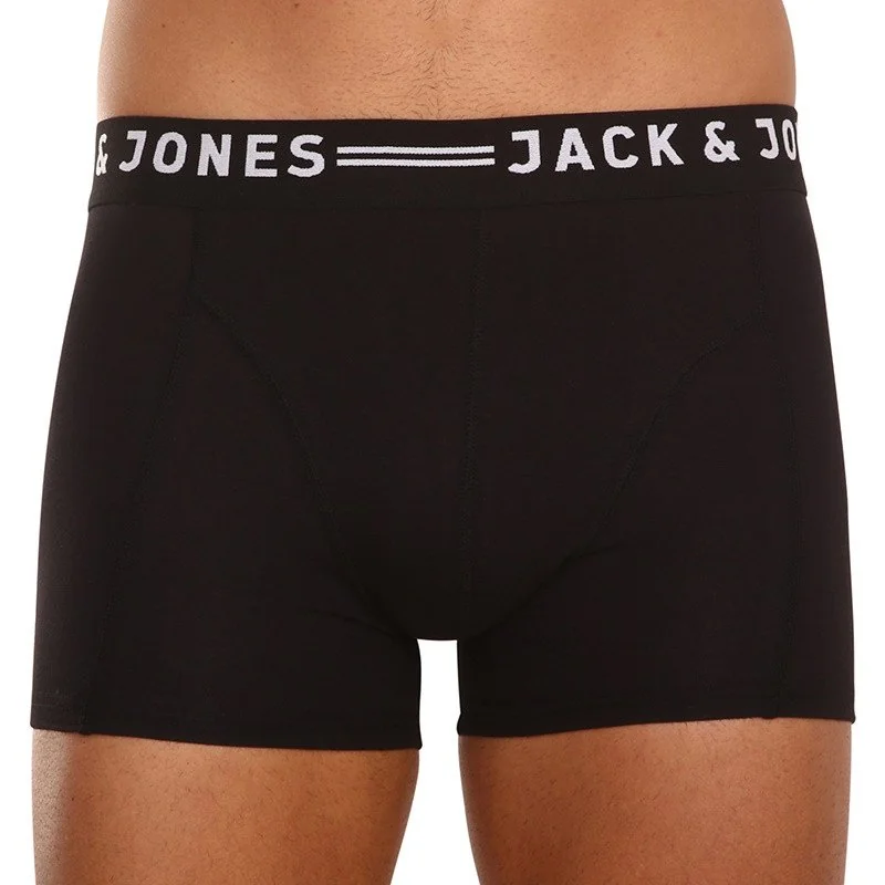 Jack and Jones 3PACK pánské boxerky černé (12081832 - black/black) L 