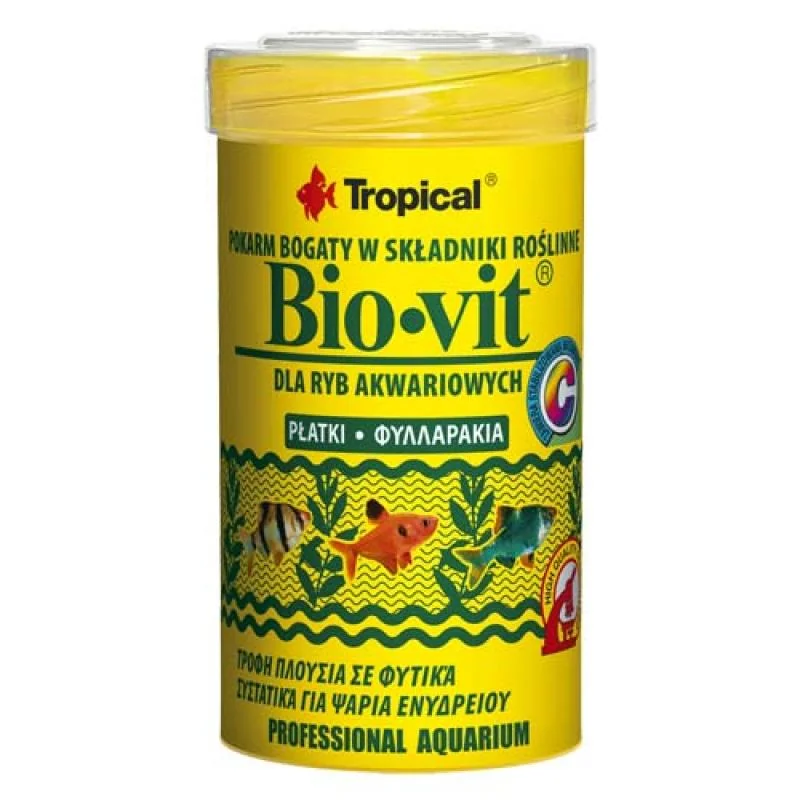 Tropical Bio-vit 100ml/20g krmivo bohaté na rostlinné složky pro akvarijní ryby