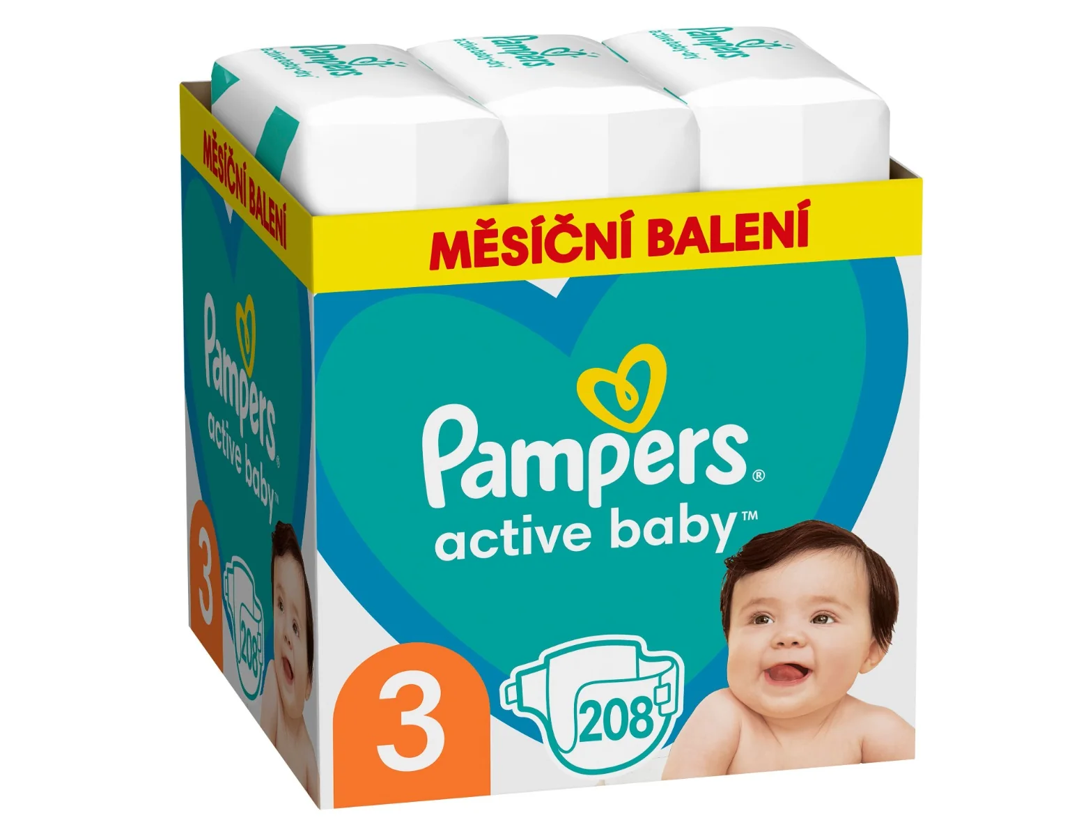 Pampers Midi vel. 3 dětské pleny 208 ks