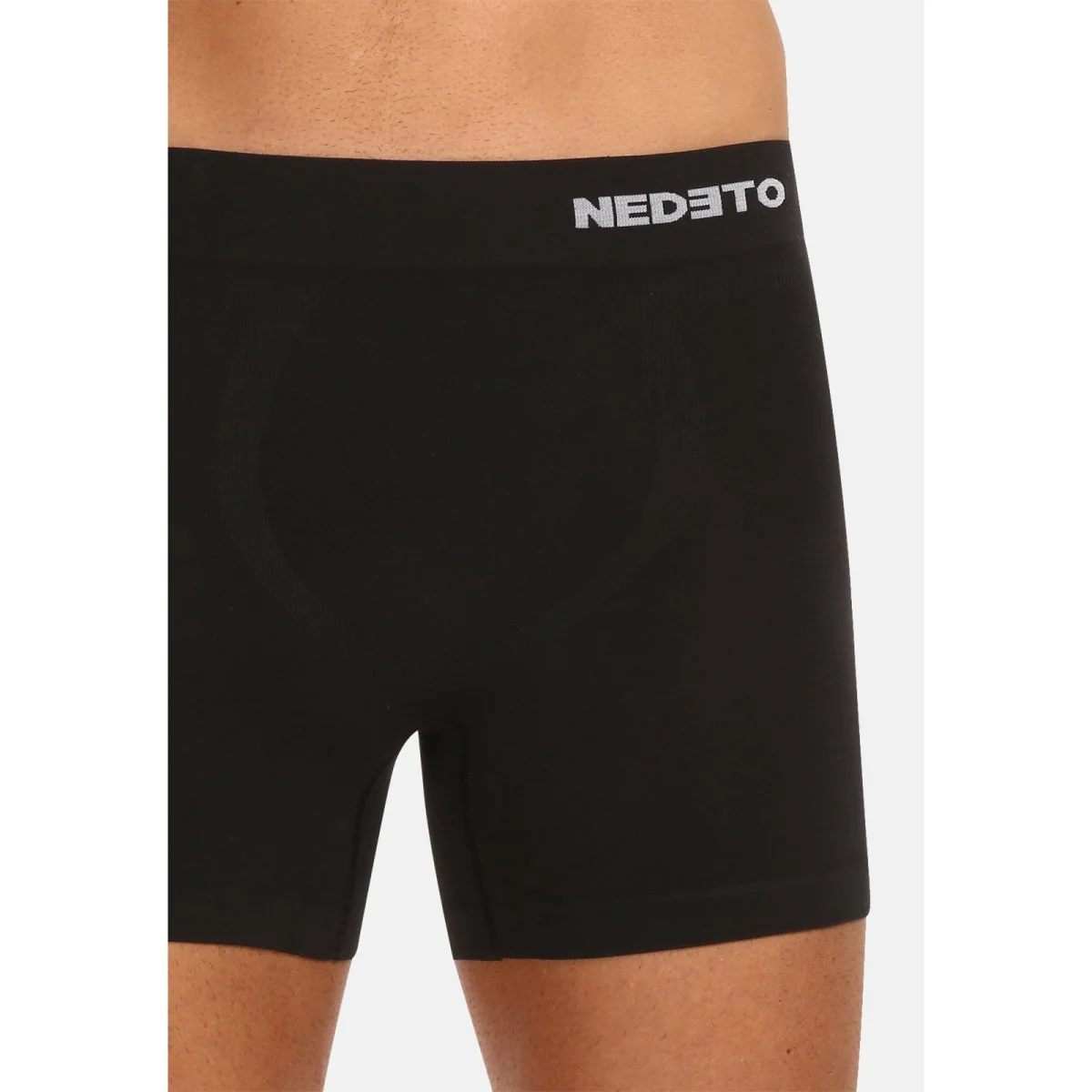 Nedeto 5PACK pánské boxerky bezešvé bambusové černé (5NDTB001S) XL 