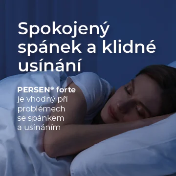 Spokojený spánek a klidné usínání. Persen Forte je vhodný při problémech s usínáním.