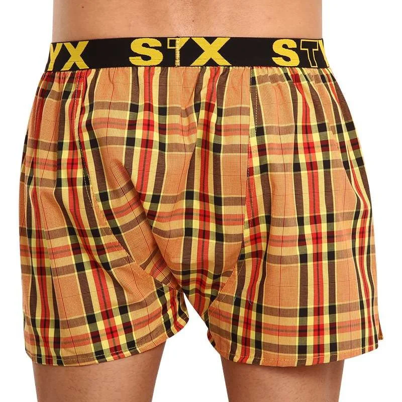 Styx 3PACK pánské trenky sportovní guma vícebarevné (3B092140) L 