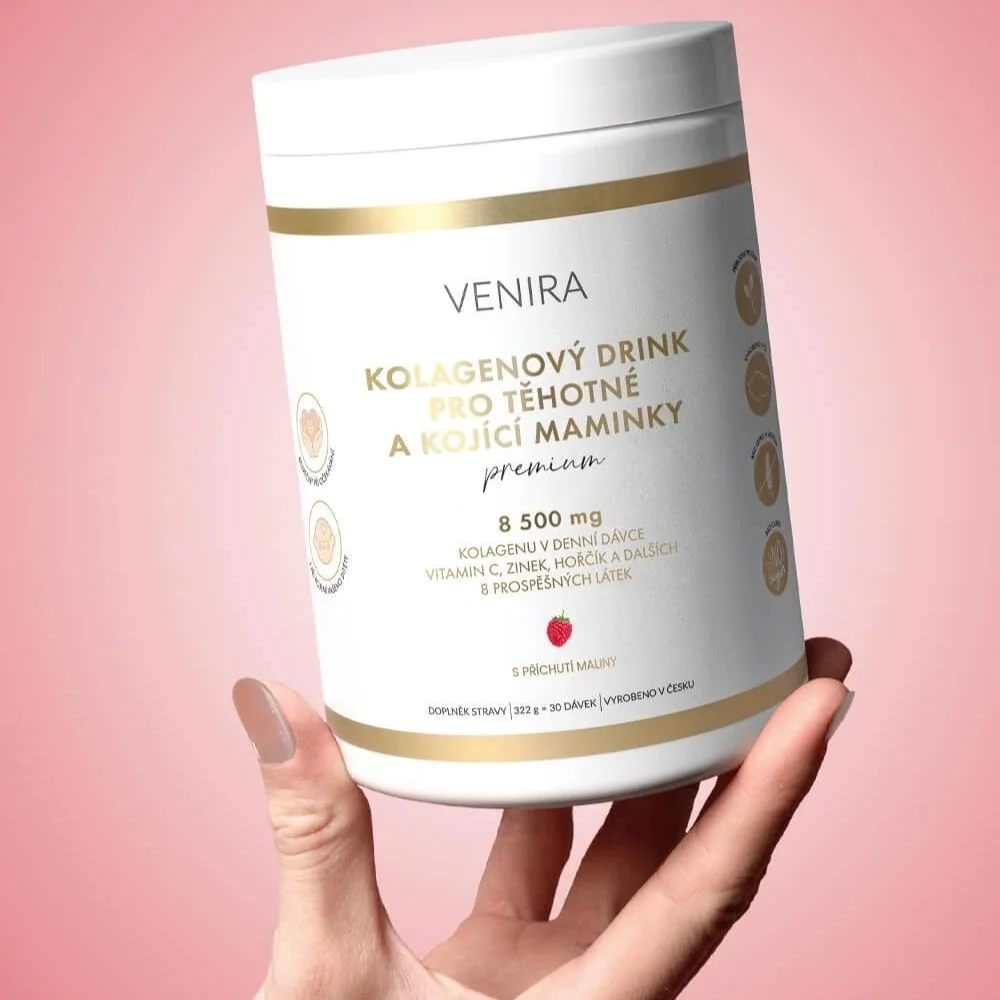 Venira Premium kolagenový drink pro těhotné a kojící maminky malina 324 g