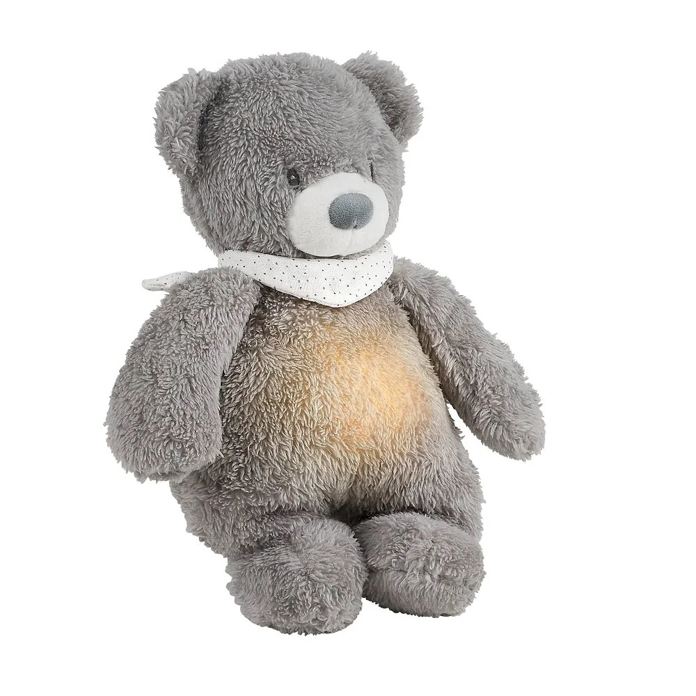 Nattou Uspáváček plyšový hudební se světýlkem a senzorem pláče 4v1 Sleepy Bear Grey 0m+ 