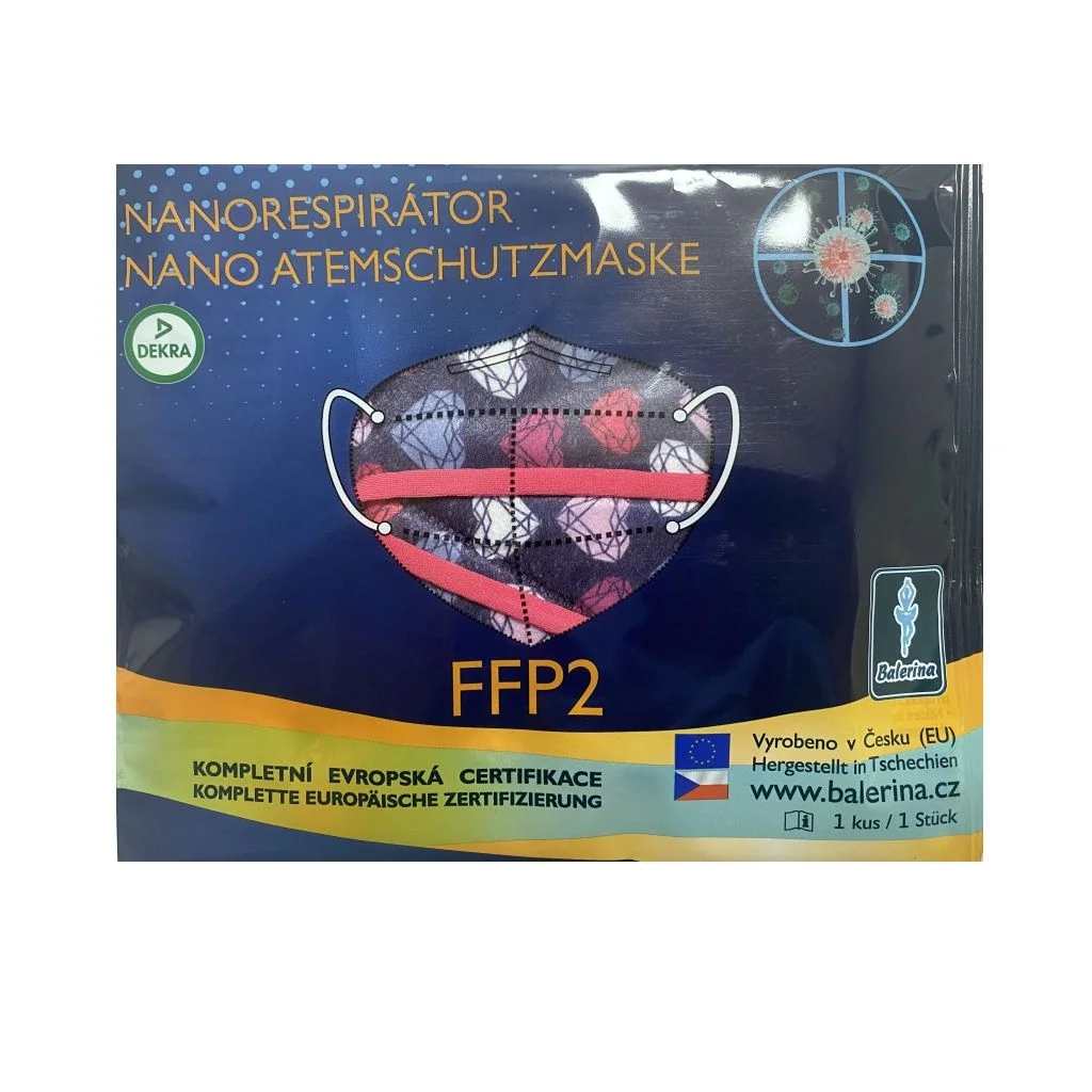 Balerina Nanorespirátor PFHM731 FFP2 NR vel. S vzor č. 62 1 ks