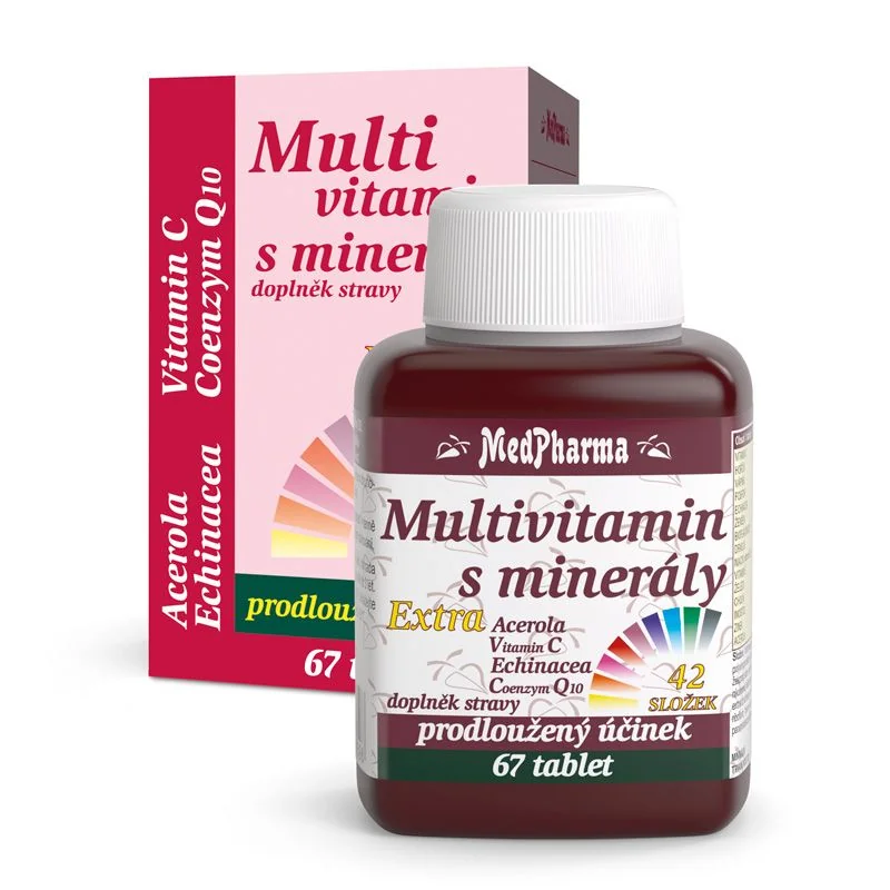 MedPharma Multivitamín s minerály + extra C 67 tablet