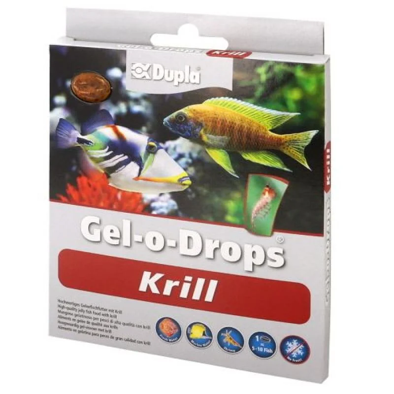 Dupla Gel-o-Drops Krill gelové krmivo pro všechny tropické okrasné ryby 12x2g 