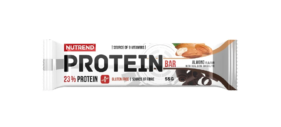 Nutrend Protein Bar mandle v hořké čokoládě 55 g